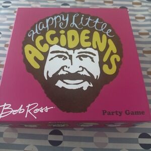 Bob Ross Happy Little Accidents Party Game 2018 Big G Creative 3-6 Players
